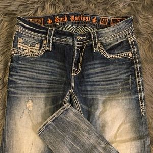 Rock Revival Fay easy cuff skinny jeans, 27